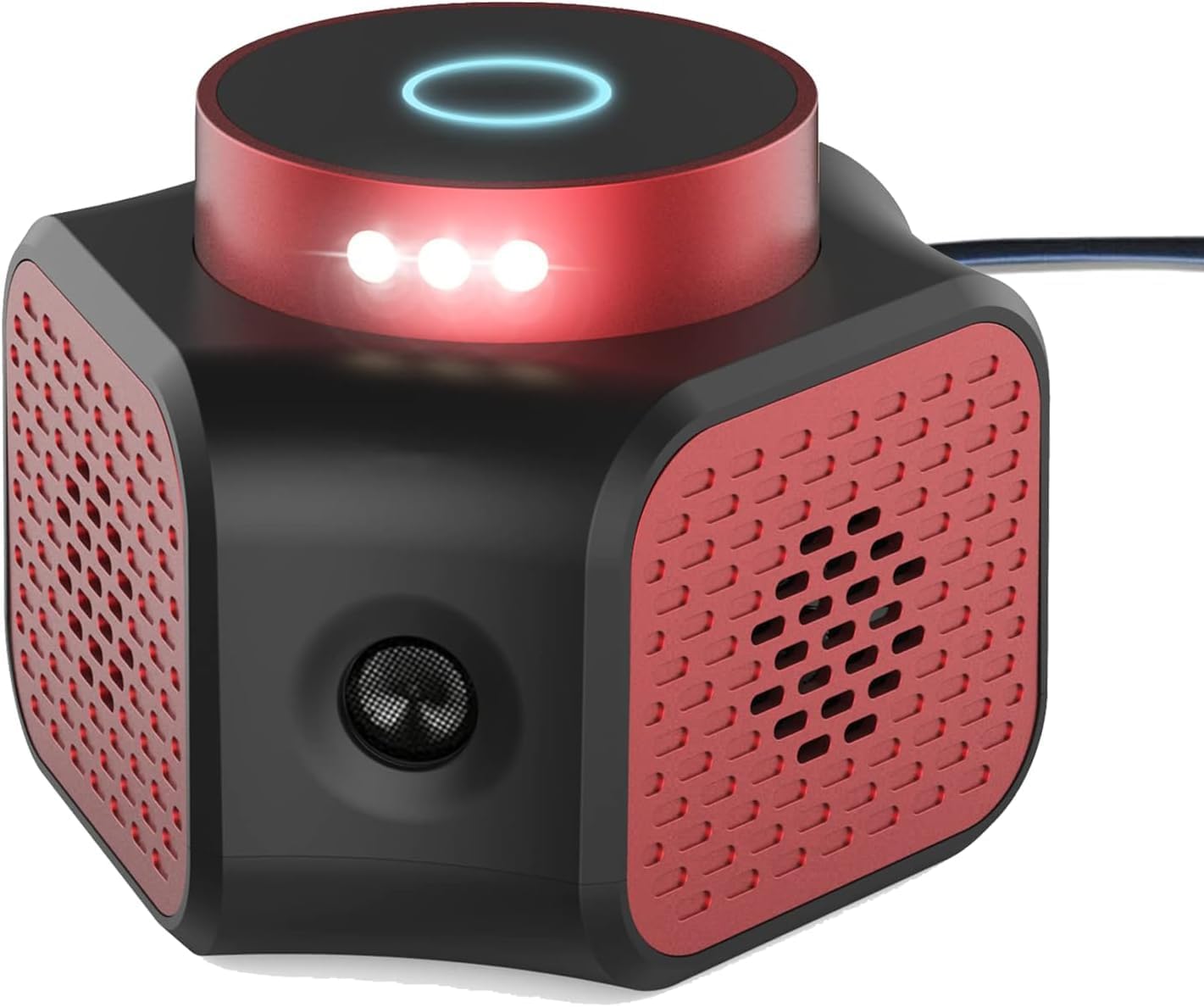 Ultrasonic Rodent Repeller Plug-in Mouse & Rat Deterrent with 3 Modes and LED Strobe Lights, Indoor Pest Control for Attic, Basement, Garage (Red)