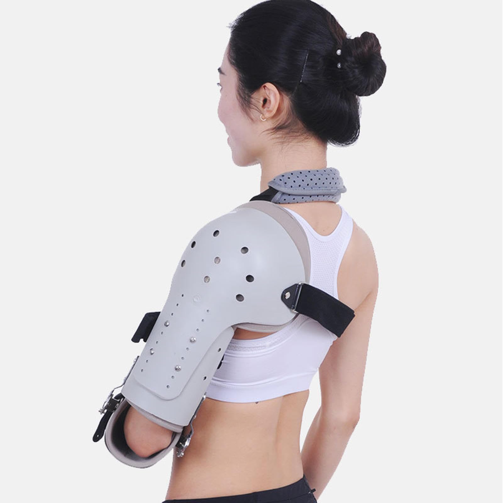 Tutore per Gomito Rom Incernierato Regolabile, Immobilizzatore per Arto Superiore, Tutore per Gomito Avambraccio con Supporto per Spalla, Tutore Postoperatorio per Lussazione Del Braccio,right