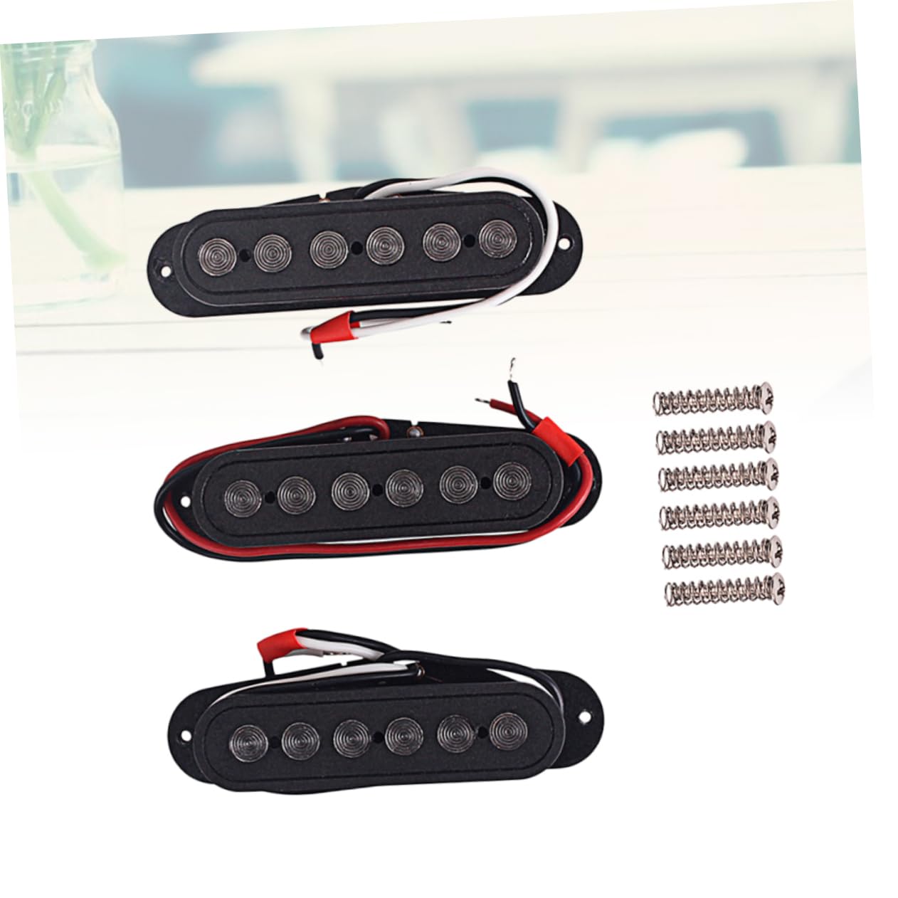 Wakauto 7mm Large Circle Humbucker Bridge Neck Pickups for Electric Guitar - Single Coil Pickups