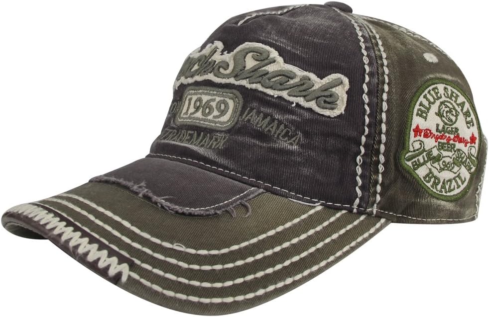 MINAKOLIFE Rock Shark Kingston 1969 Jamaica Distressed Vintage Baseball Cap Hat