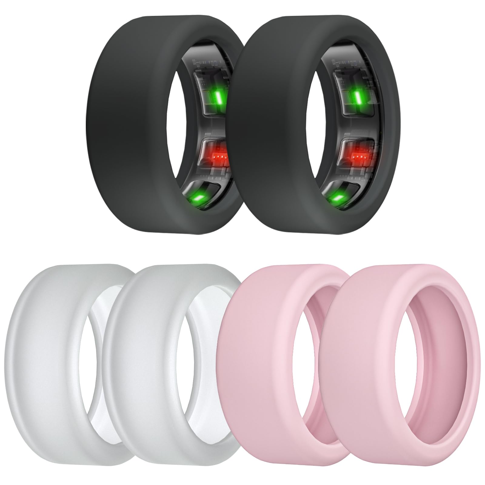 4/6 Pack Ring Cover for RingConn Gen 2/1, Elastic Silicone Ring Protector for RingConn Gen 2 Air Working Out Accessories Men Women-image-26