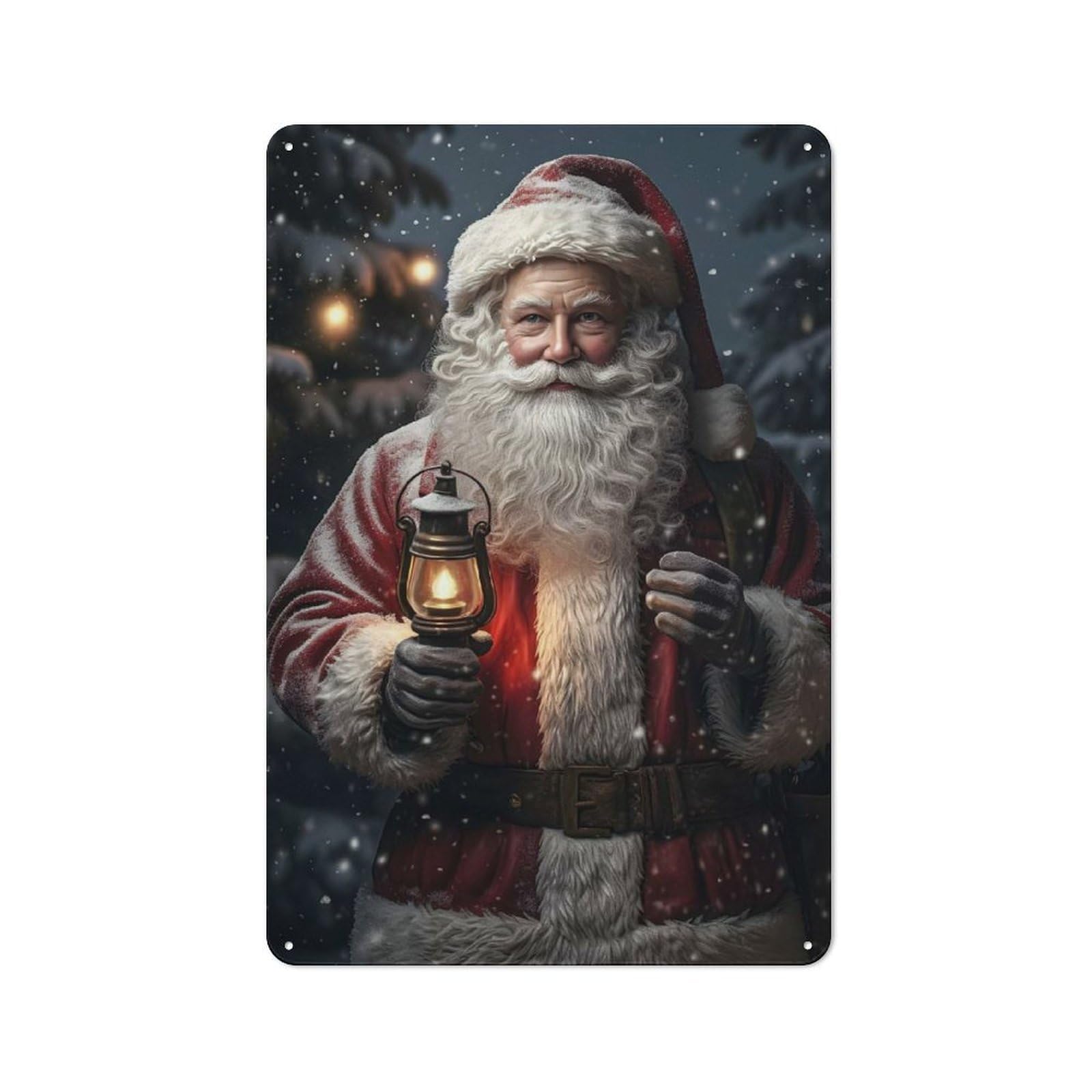 Junmoney Santas Cheerful Arrival Retro Tin Sign 30X20cm For Bar Or Restaurant, For Collectors Of Retro Metal Wall Decor