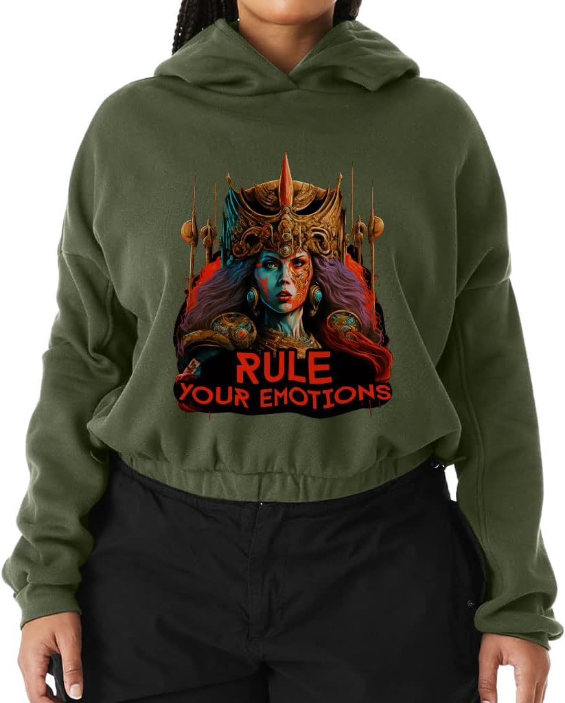 Inspirational Cinched Bottom Hoodie - Cool Printed Women’s Hoodie - Best Design Hooded Sweatshirt