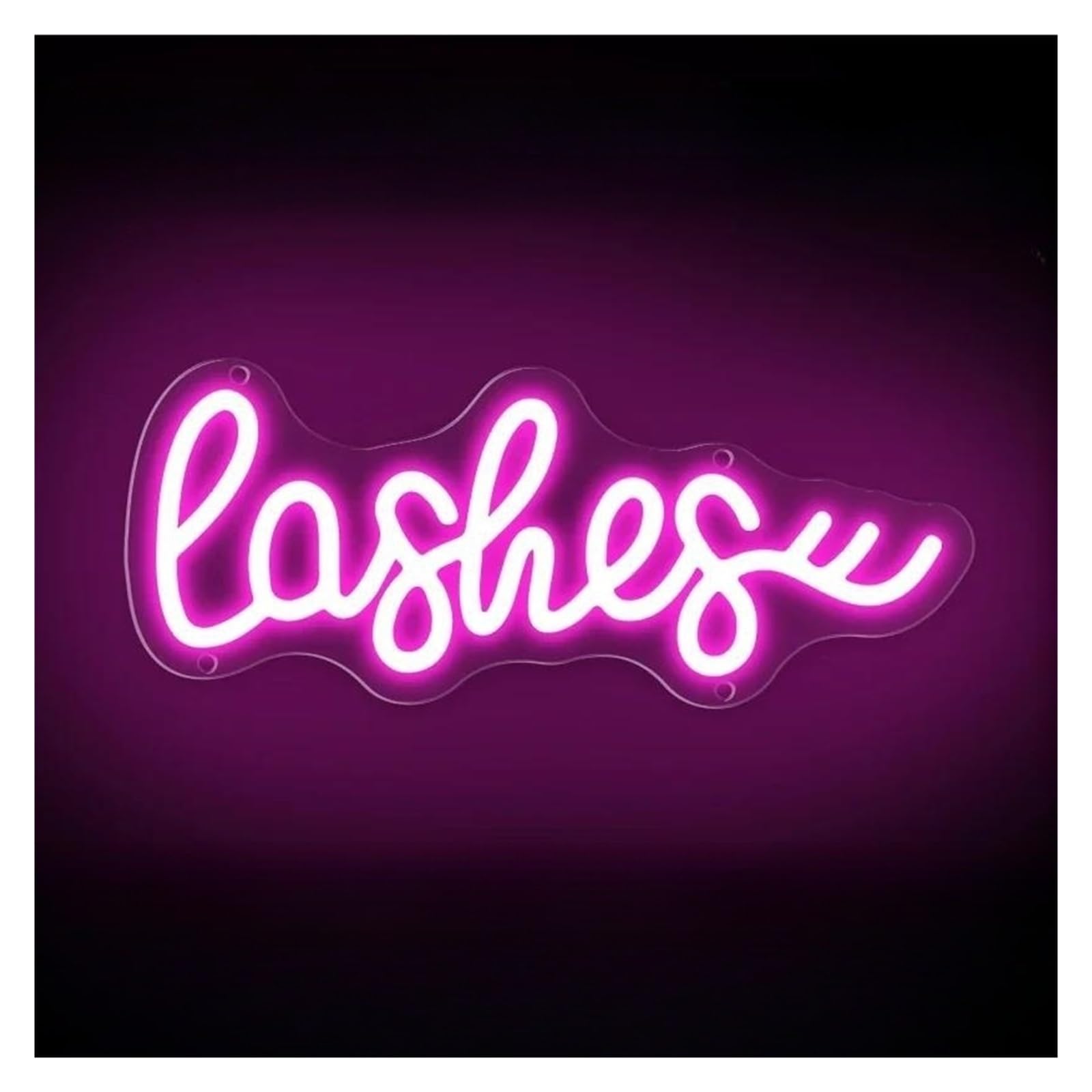 LEMST Sign Lamp Lashes Neon Sign for Beauty Salon Lash Room Luminous Business Signs Girl Aesthetics Room Wall Decoration Light 30cmx12.4cm