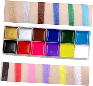 COHEALI 12 Paleta De Pintura Facial Para Arte Pintura Facial Paleta De Maquiagem Kit De Pintura Facial Paleta De Pintura A Óleo Pintura Facial Para Pintura De Estêncil Paletes De Pintura