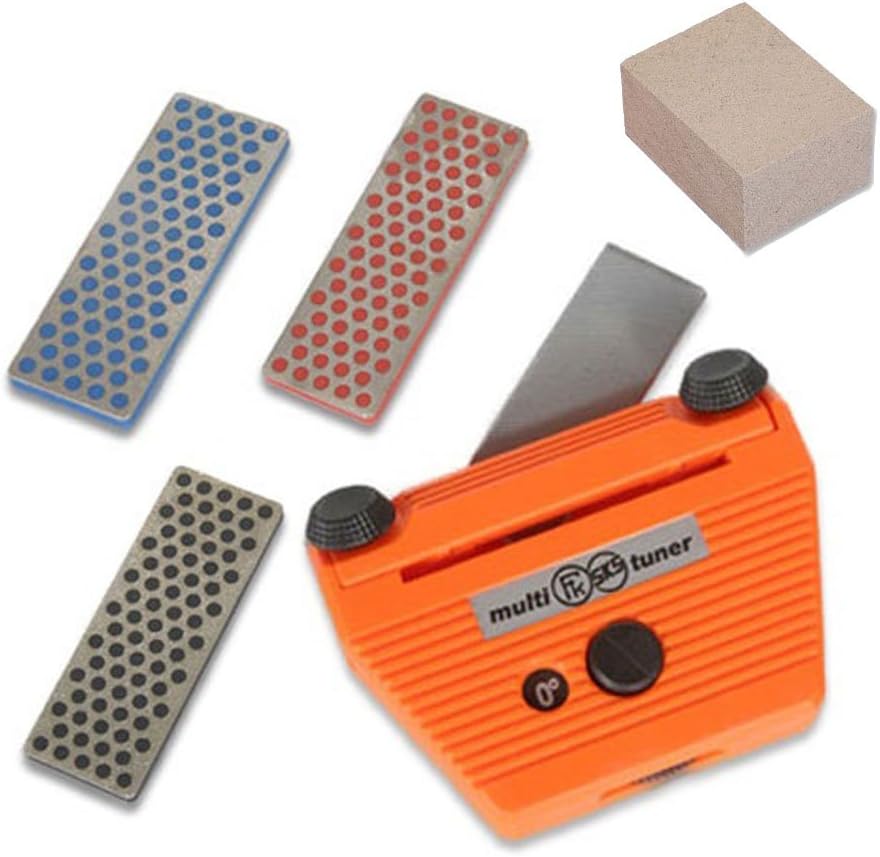 Complete Edge Care Kit Base-Side Ski Edge Tool +3 Diamonds +Gumi Stone