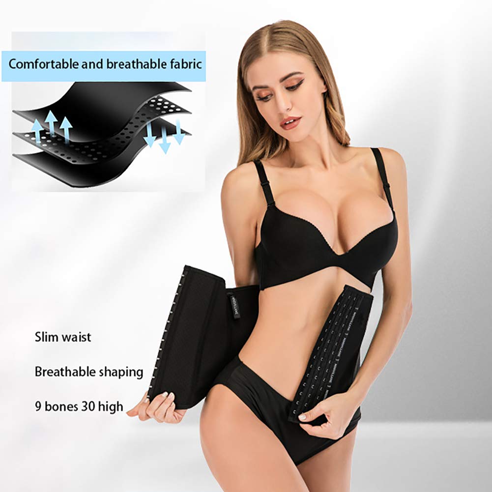Ceinture de Sudation Femme,Ceinture Abdominale,Ceinture Amincissante,Soutien du Dos,Fitness Sauna Perte de Poids,Ajustable Ceinture de Minceur,Noir,L