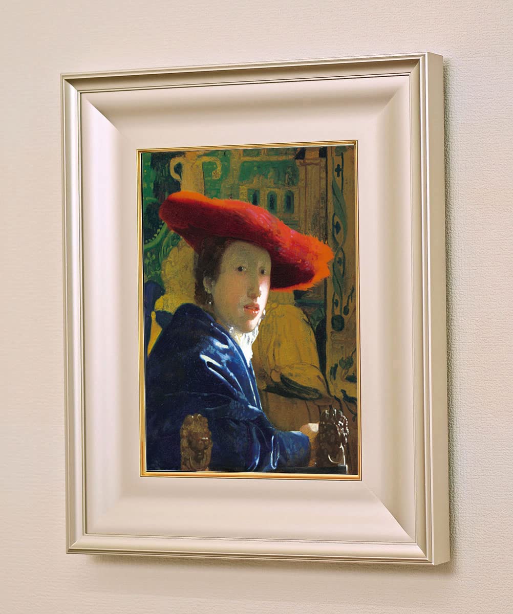 Amazon.co.jp: 絵画 フェルメール 赤い帽子の女 名画 インテリア
