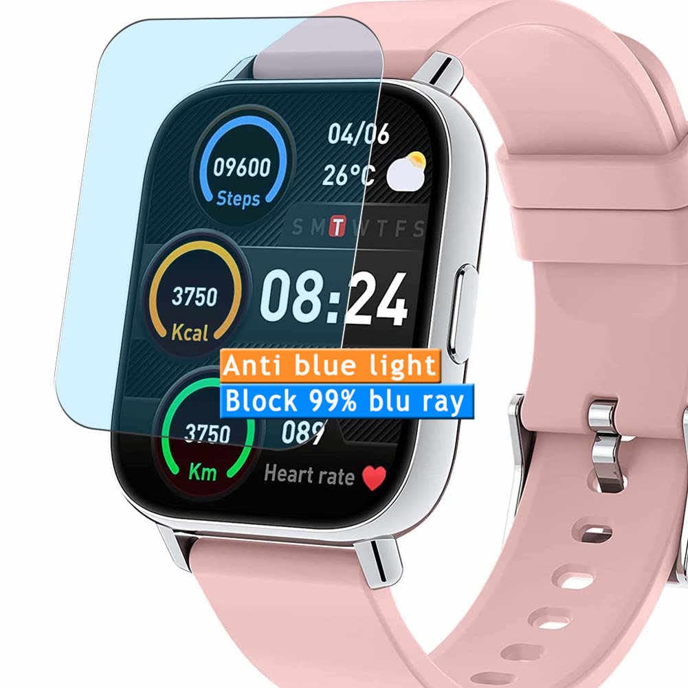 Vaxson 3-Pack Anti Blue Light Screen Protector, compatible with Ordtop Togala P32 P32A 1.69" Smartwatch smart watch, TPU Guard Film Protectors Sticker [NOT Tempered Glass] New