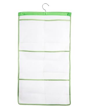 ALYER 6 Storage Pockets Hanging Mesh Shower Caddy Space Saving Bathroom Accessories and Quick Dry Bath Organizer with