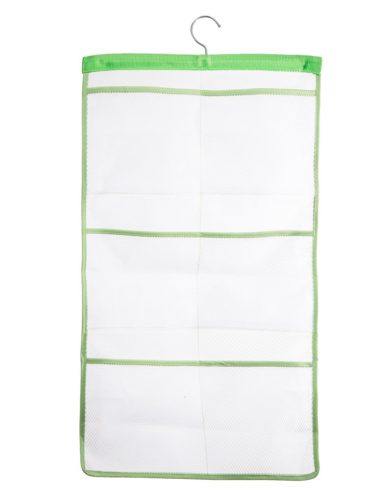 ALYER 6 Storage Pockets Hanging Mesh Shower Caddy Space Saving Bathroom Accessories and Quick Dry Bath Organizer with