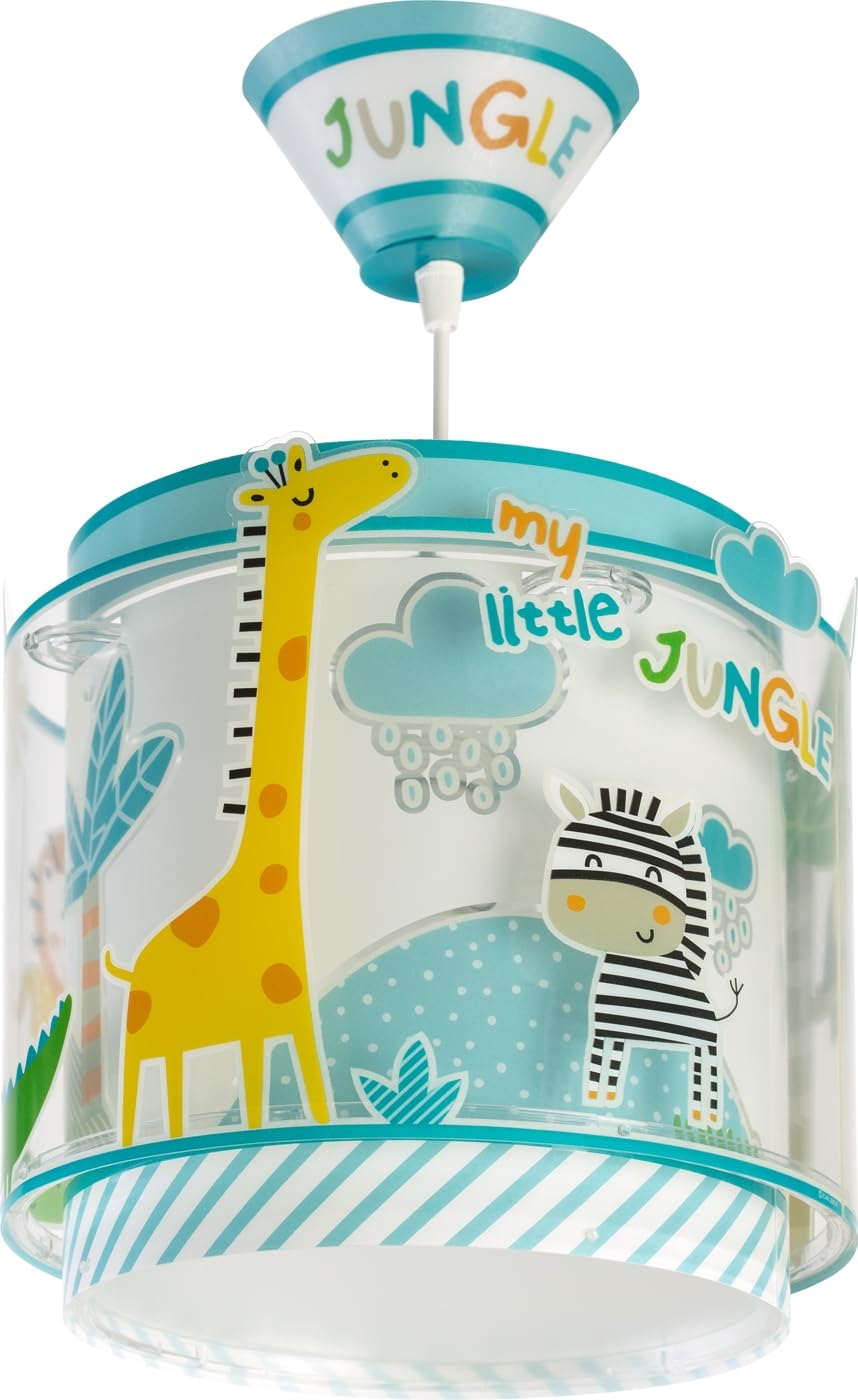 Dalber Lámpara Techo Colgante Infantil Animales Jungla E27 My Little Jungle Multicolor