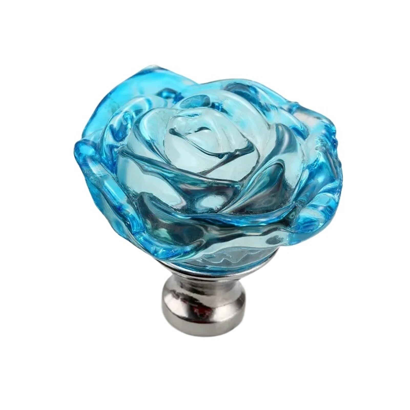 WEQYFDC Crystal Ball Cabinet Door Handle 2pcs 50MM Crystal Rose Glass Handle Cabinet Knob Drawer Pull Handle Kitchen Door Wardrobe Hardware Furniture Knobs Handles(50MM Knob Handle)