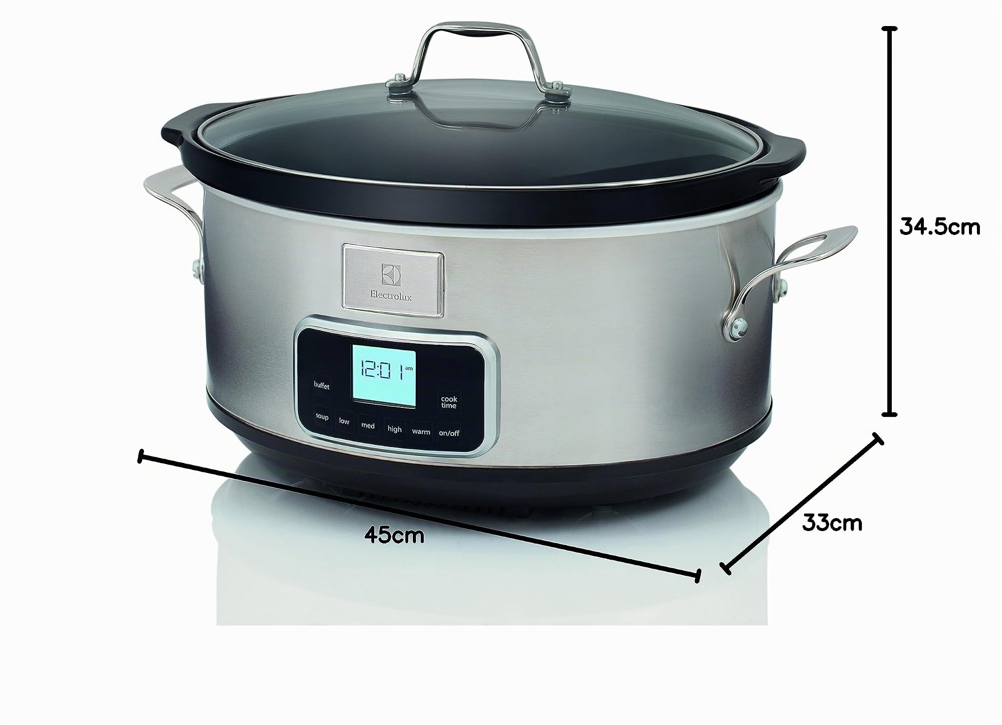 Electrolux ESC7400 Slow Cooker - Slow Cooker aus Edelstahl mit 6 vordefinierten Programmen, 235 W, 6,6 lt
