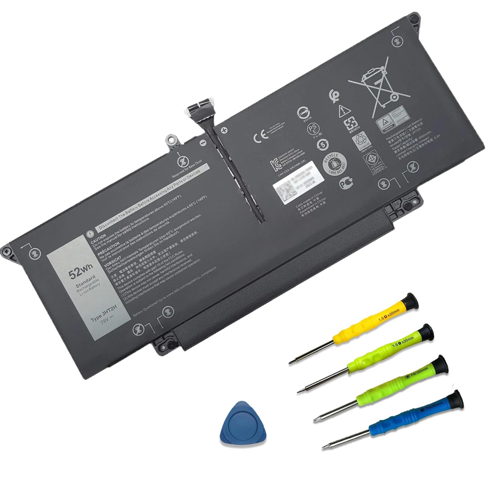 52Wh JHT2H Laptop Battery for Dell Latitude 7310 7410 Series