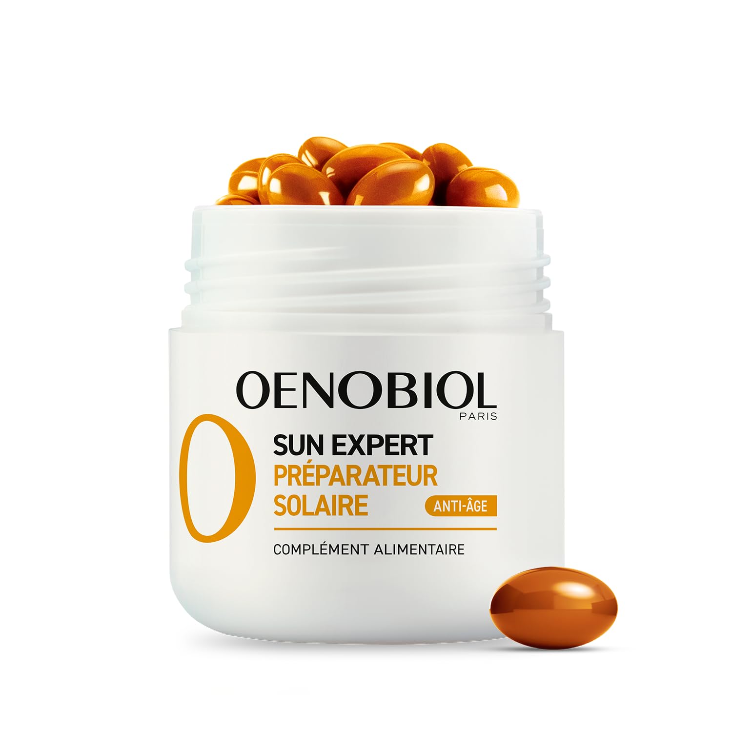OENOBIOL SUN EXPERT Préparateur Solaire Anti-Âge - Efficacité Anti-Âge prouvée - Protection cellulaire renforcée - Favorise un hâle intense et éclatant - Complément Alimentaire 30 capsules - 1 mois