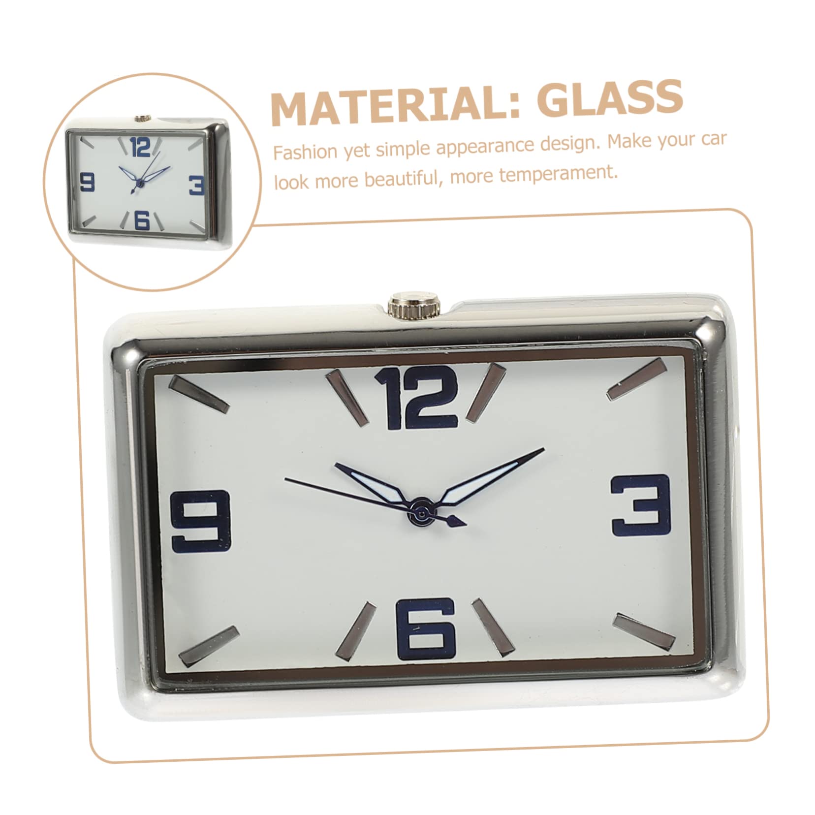OUNONA 5piezas Reloj De Salpicadero Adhesivo Pequeño Reloj Analógico De Automóvil Decoración Práctica Para Coche y Oficina Fácil Instalación y Uso Tablero