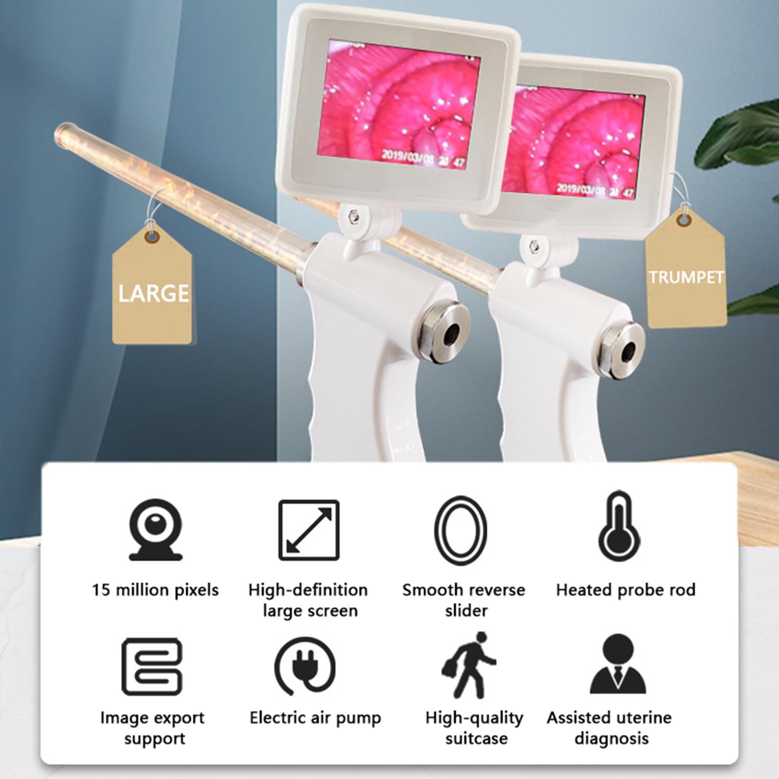 Kit di inseminazione artificiale per mucche e bovini, forniture per allevamento veterinario, pistola AI con schermo girevole a 360°, attrezzatura agricola essenziale per l'allevamento del bestiame