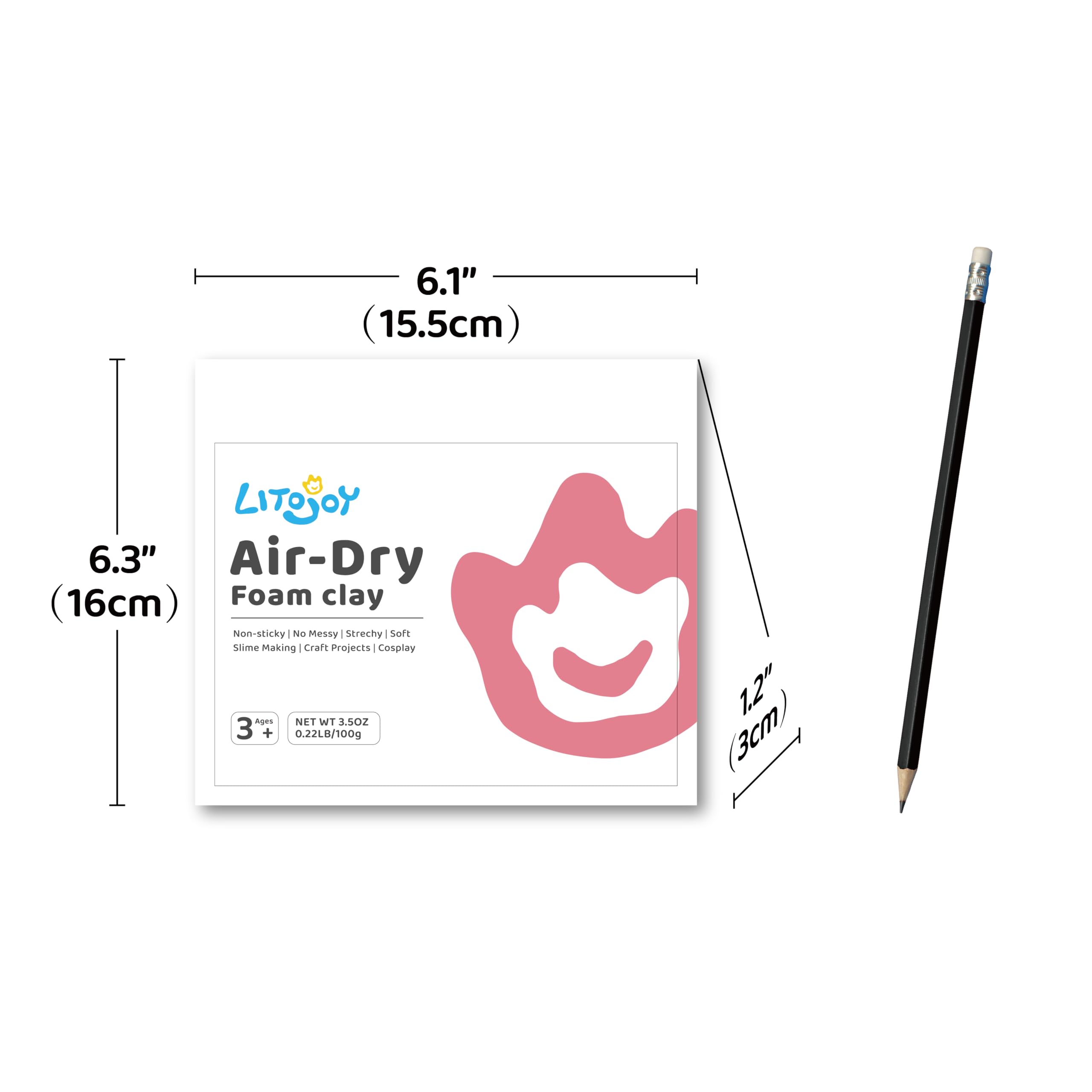 Green Air Dry - Arcilla de espuma para modelado, suave, ligera para suministros escolares, proyectos de arte, espejo de flores decorativas, accesorios de cosplay, horneado falso, suministros