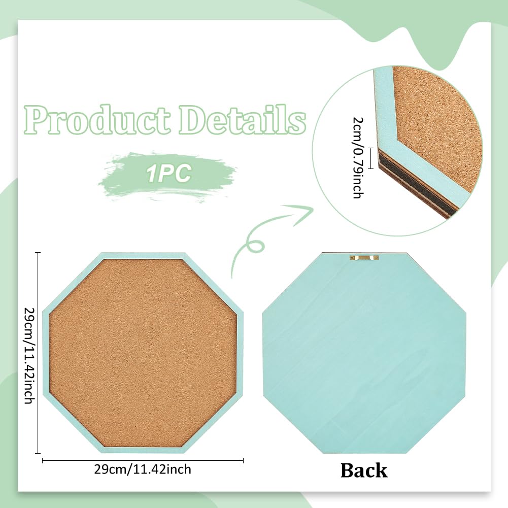 UNICRAFTALE Blue Hexagonal Cork Board Bulletin Display Board for Brooch Pin Storage Office Home School Wall Decorations - Image 3