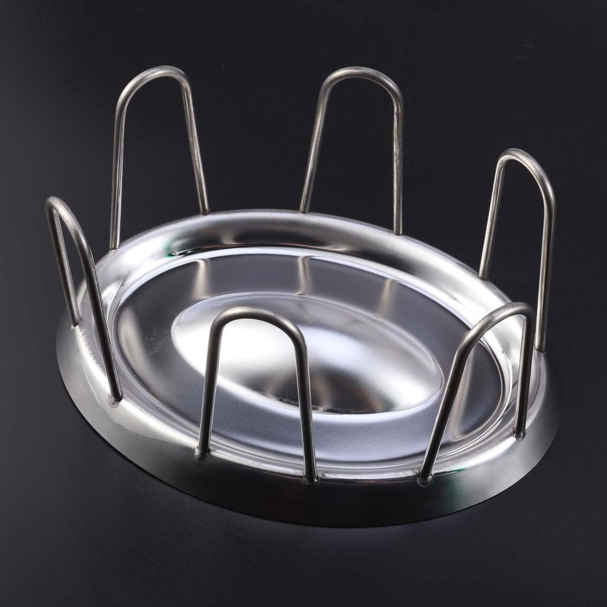 Stainless Steel Reptile Food Bowl Tortoise Feeding Tray Railing Shape Pet Supplies Turtle Bowl
