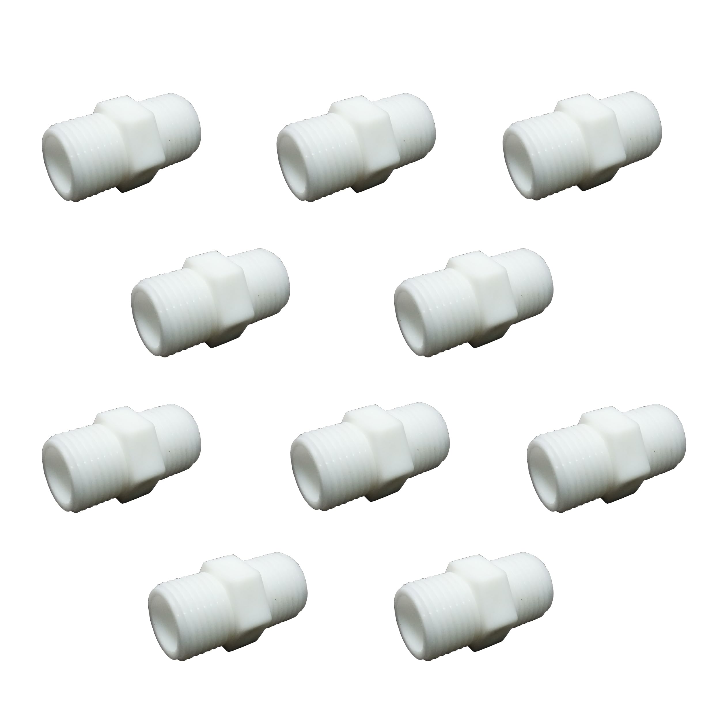 Droptech Pvc Hex Nipple 1/2" Male Thread Adaptor connector Pack of 10 (B0CTCRDD61) Amazon Price History, Amazon Price Tracker