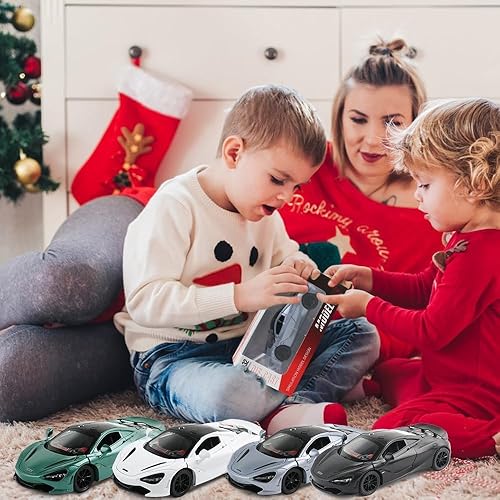 Miniatura 6 de JaBuBeaGup 1 32 McLaren modelo de automóvil de aleación 720, juguetes de ensueño para niños, juguetes de auto súper deportivo con iluminación fresca