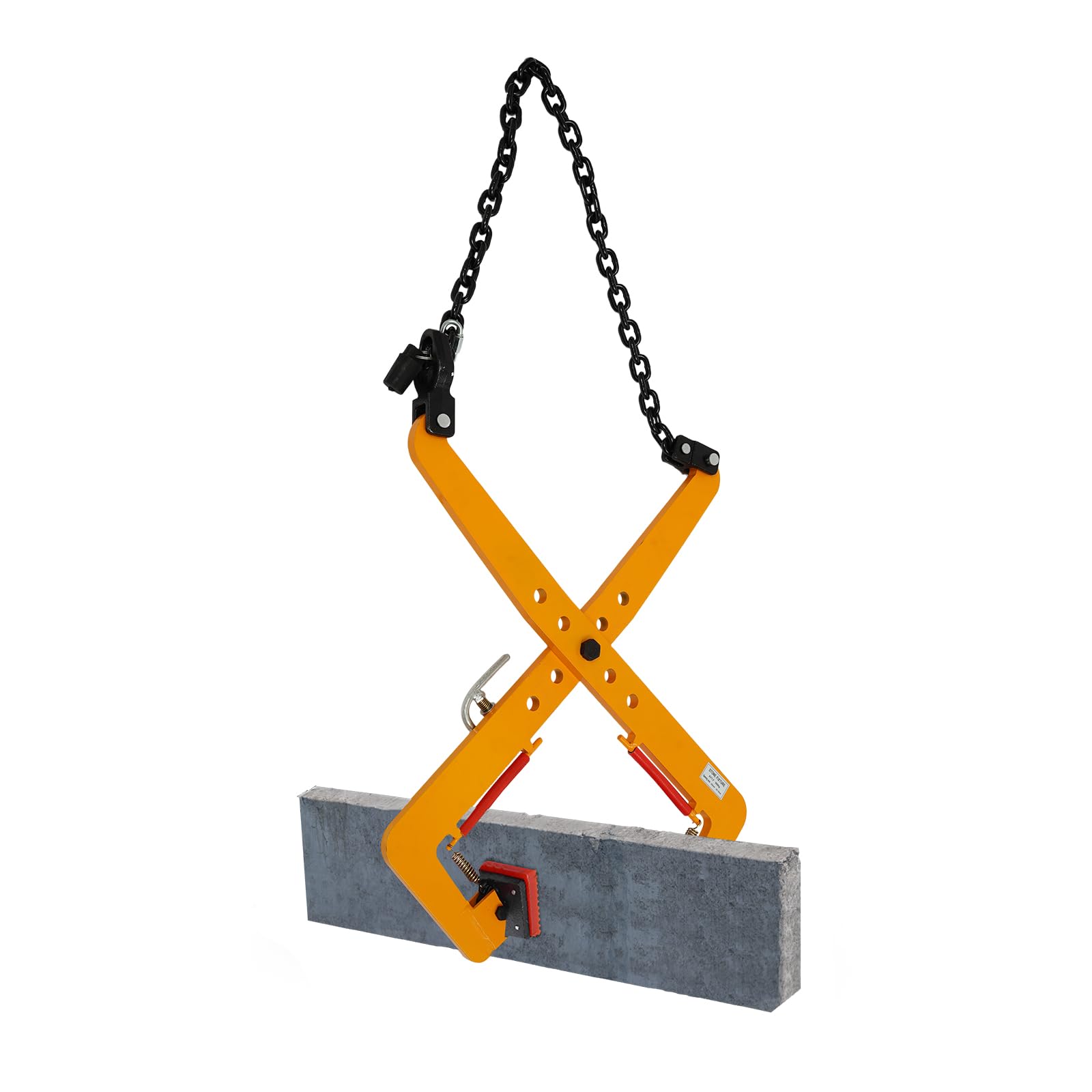Versetzzange Bordsteinzange 500kg, Palettenabzieherklemme Verstellbare Gummi-Backen 33-70cm, Vertikale Hebeklemmen Hebezange Bordstein Steinträger für Baukran Bagger