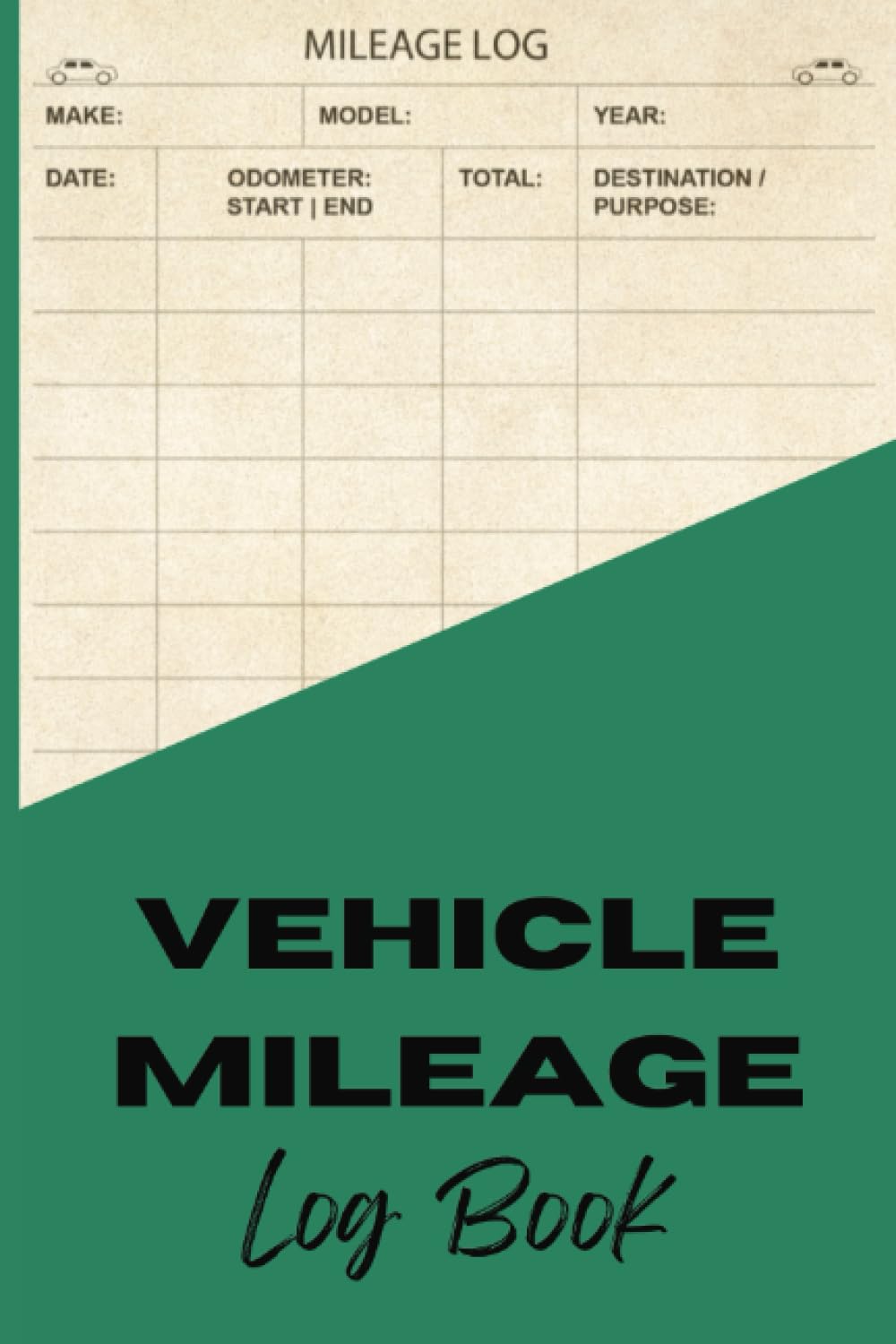 Vehicle Mileage Log Book Daily Tracker for Recording Car