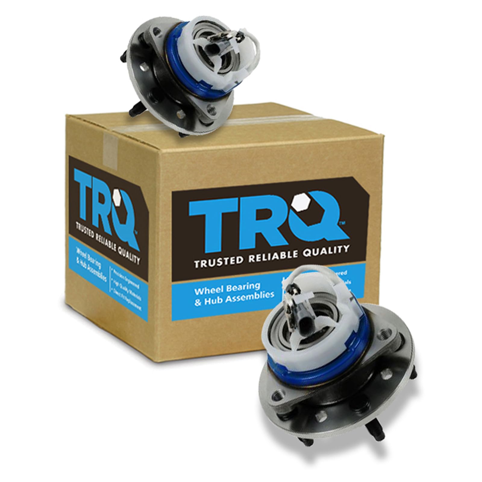 TRQ 2 Piece Front Wheel Bearing &amp; Hub Assembly Set
