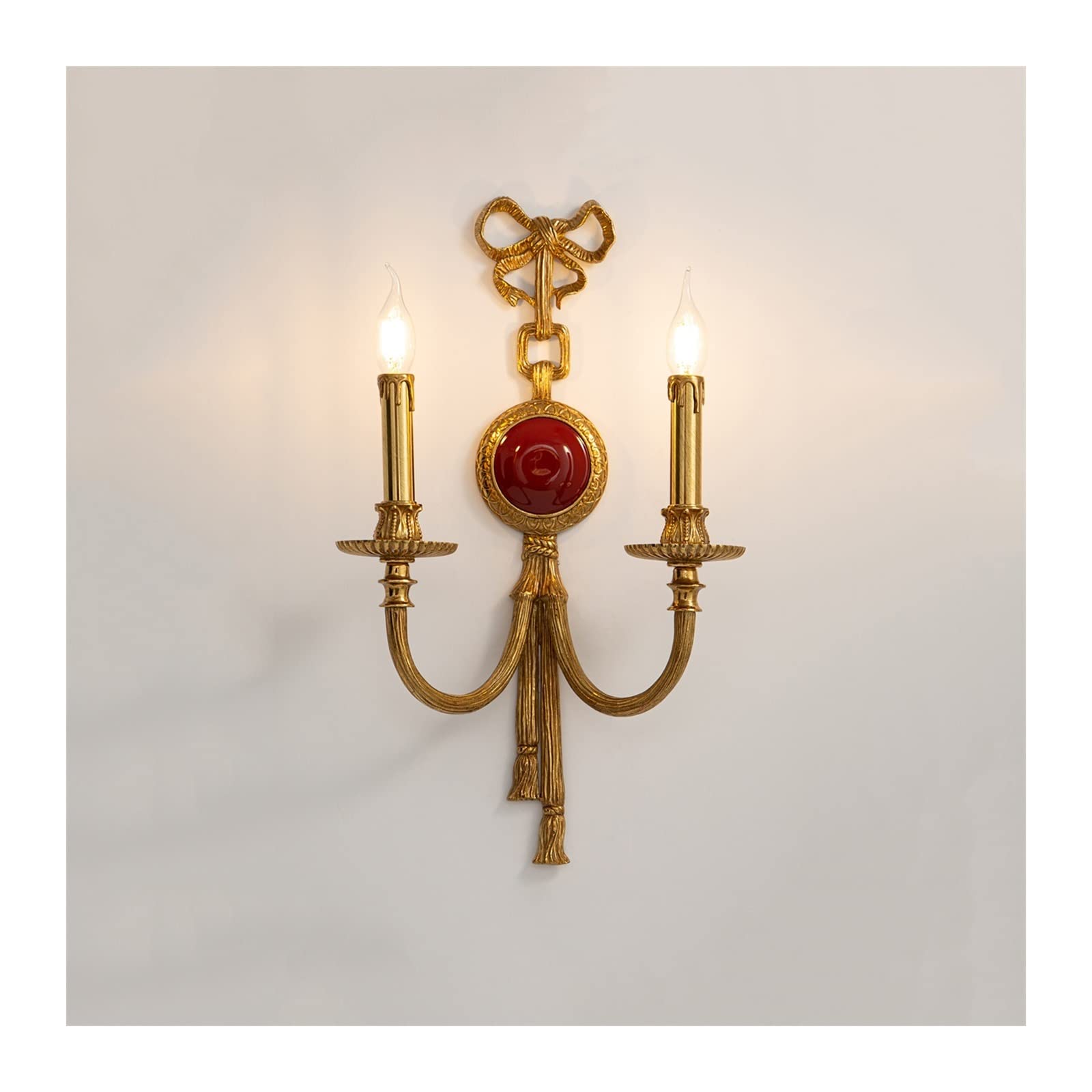 ZENY896V Bedroom Vintage All Copper Wall Lamp, Luxurious Dewaxed in Villa Living Room, Bedroom, Bedside Study Wall Sconce