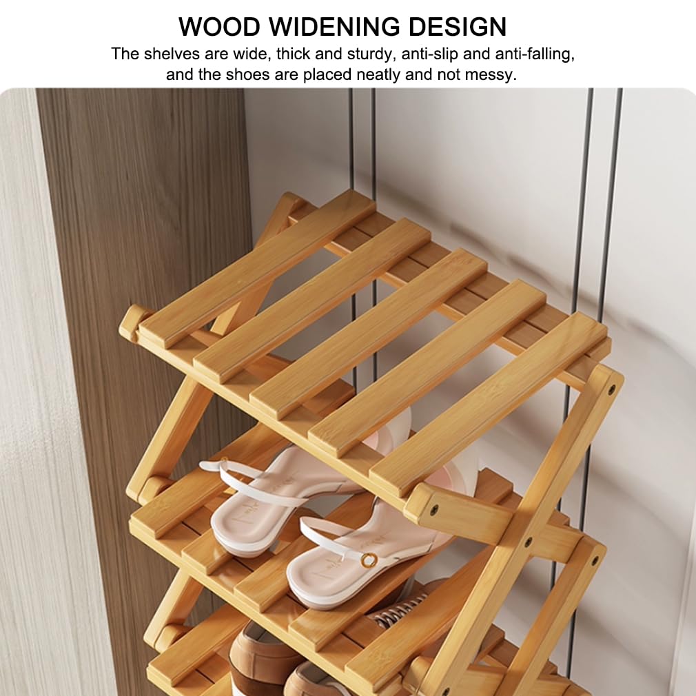 Scarpiera a 4 ripiani, piccola, portatile, pieghevole, senza installazione, piccola scarpiera perfetta per corridoi, camere da letto e piccoli spazi (4 livelli)