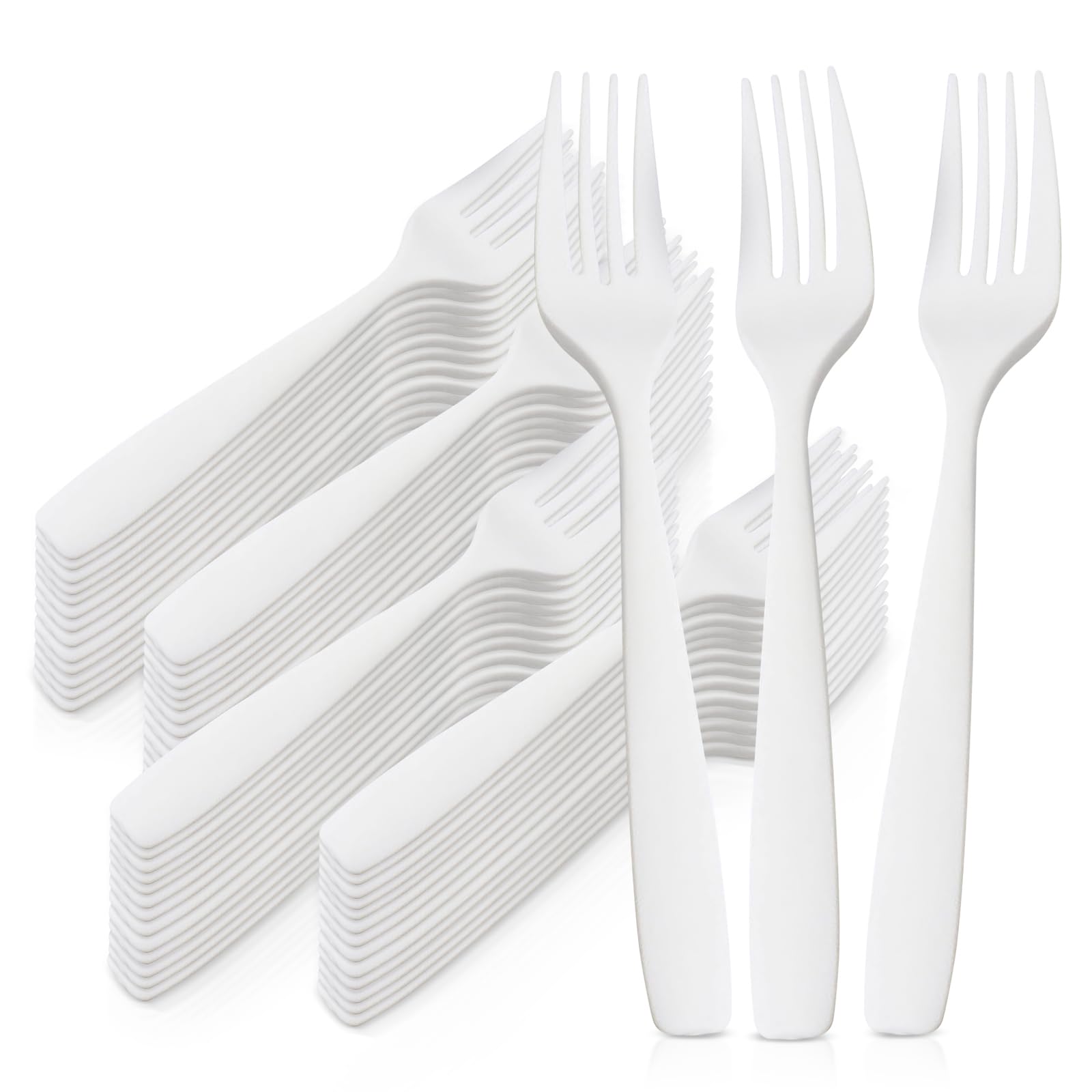 Plastic Fork Practical Cutlery for Lounge Party Wedding BBQ Picnic Camping 100PCS