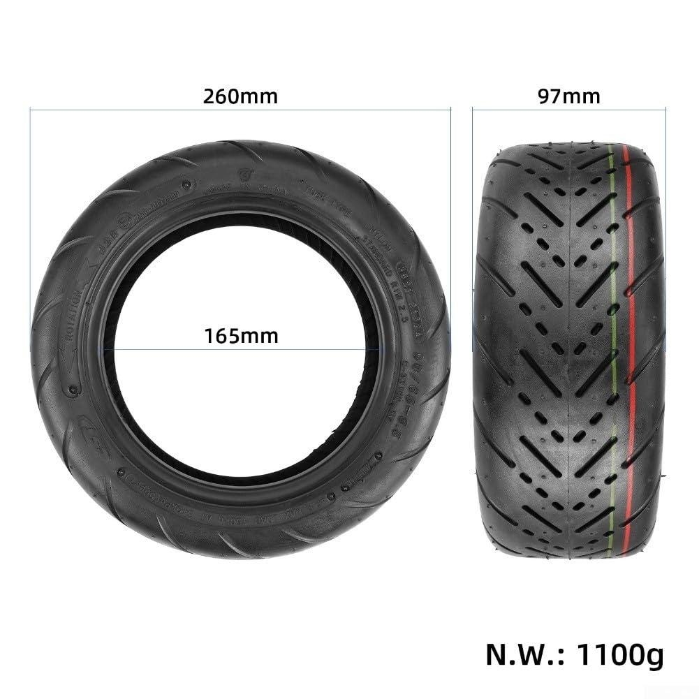 2er-Pack 25,4 cm Scooter-Schläuche mit Metall-Reifenhebern (schwarzer