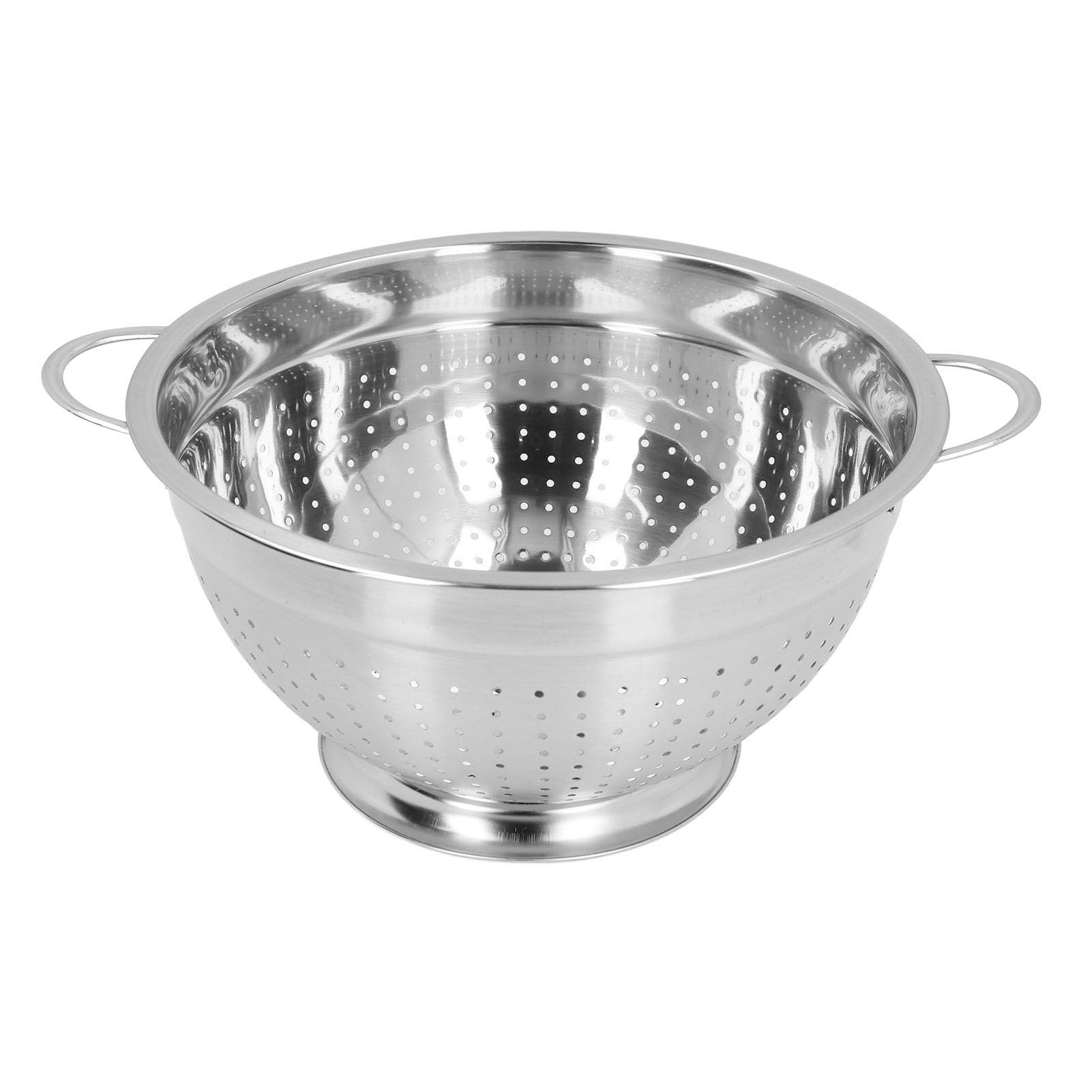 Scolapasta in Acciaio Inossidabile, Colino a Maglia Fine di Grande capacità, Colino da con Fori di Scarico Uniformi per Pasta Spaghetti Frutta Verdura Cestello Scarico Lavaggio Bacche (28CM)