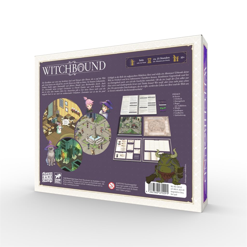 Witchbound|Brettspiel|Ab 14 Jahren|Anzahl der Spieler: 1-2|Spielzeit: 30 Minuten|Englisch