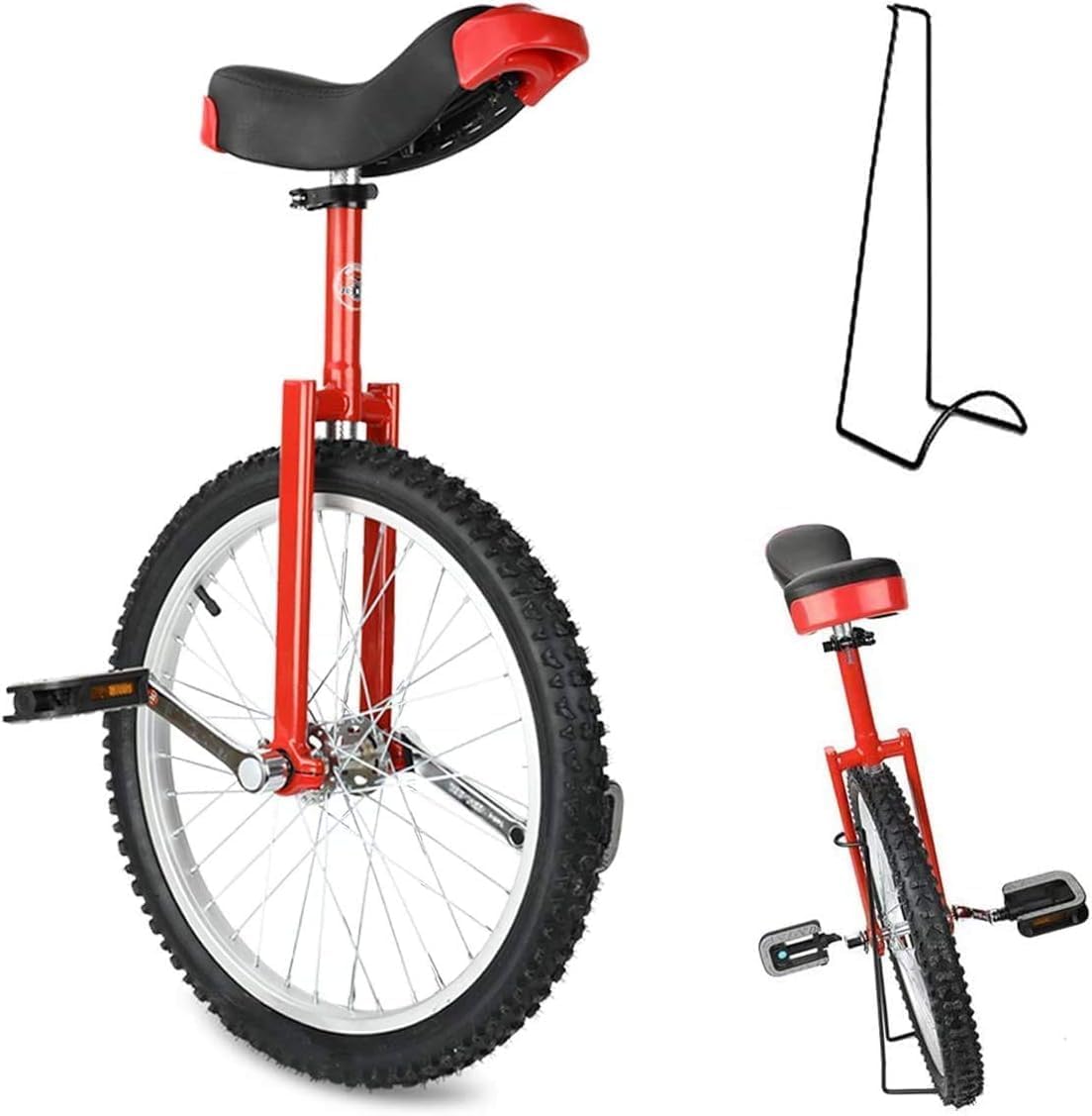 Wheel Trainer Unicycle Height Adjustable Skidproof Mountain Tire Balance Cycling Exercise, With Unicycle Stand, Wheel Unicycle