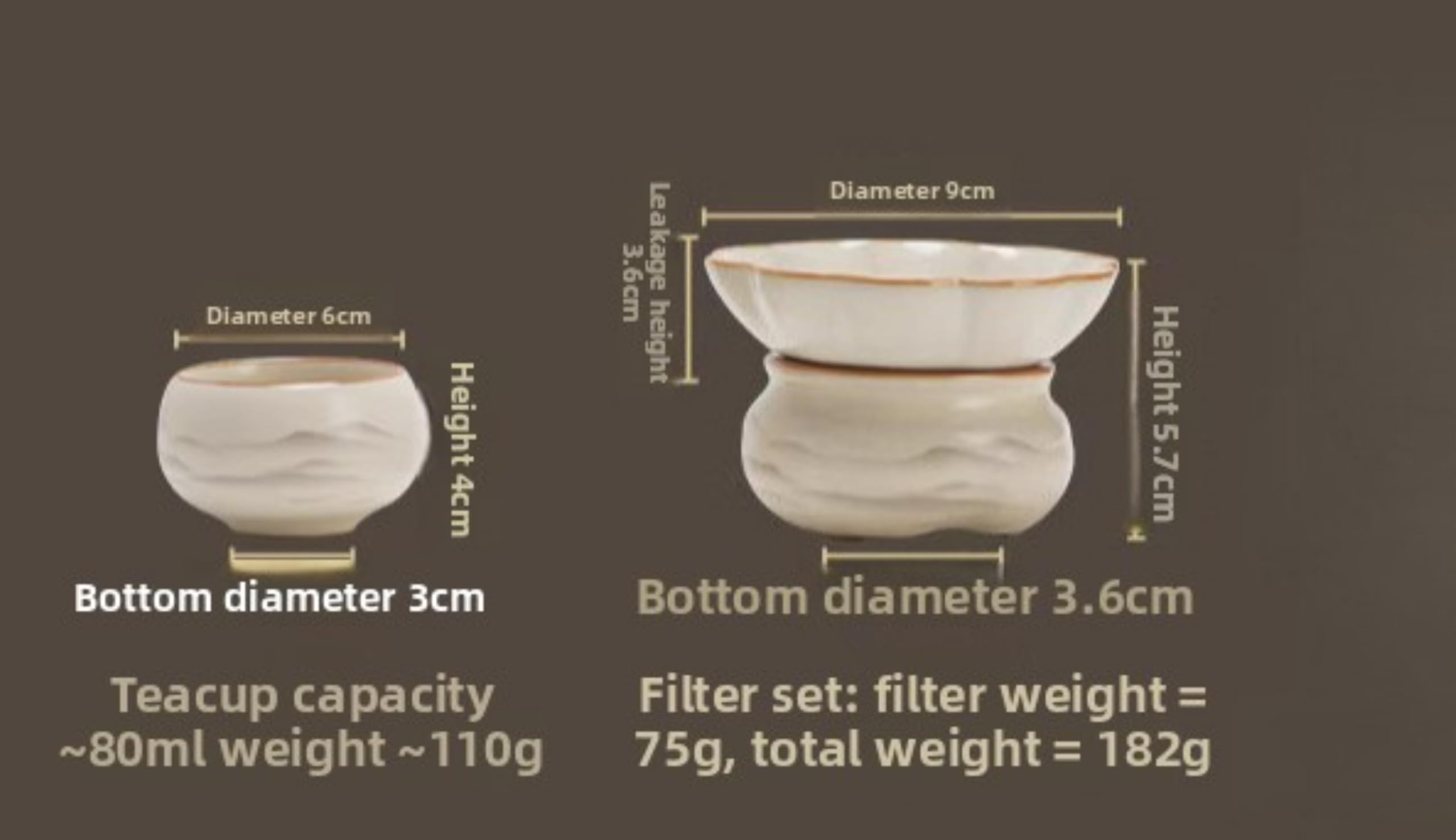 Beżowy Ru Kiln Ceramics Xishi Pot Czajniczek 9 szt. Zestaw, 100 ml 93.6 g, Gospodarstwo domowe Odbiór Gości Kungfu Zestaw Herbaty Garnitur