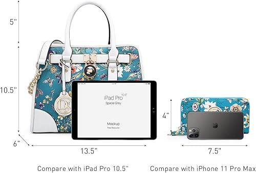 Miniatura 5 de Dasein - Bolso de mano para mujer, con asa superior, bolsa de hombro, bolsa de trabajo, 2 unidades.