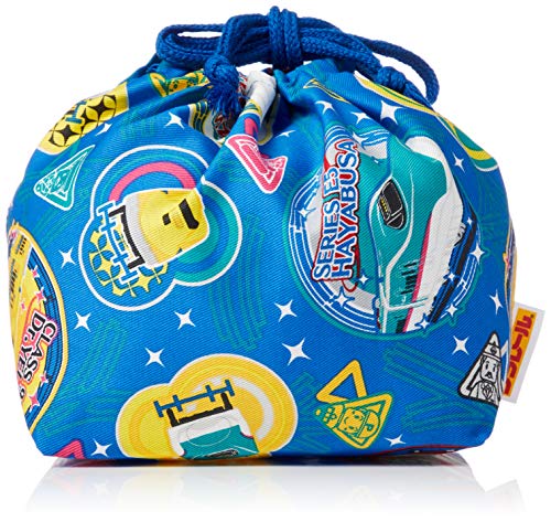 巾着ランチ コットンキルト ブルー