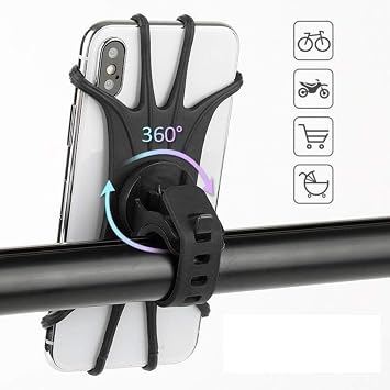 Universal Bisiklet Motosiklet  ocuk Arabas  Silikon 360 Derece Telefon Tutucu T m Modellerle Uyumlu