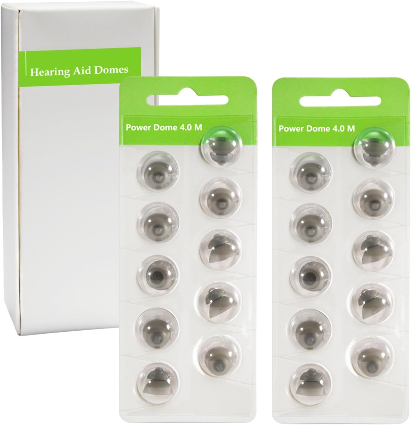Hearing Aid Domes for Phonak Replacements, Phonak Hearing Aid Domes (Phonak Power Domes Medium Size / 2 Packs）, Universal Domes for Phonak Hearing Aid Accessories.