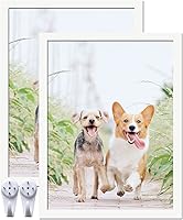 Vista 14 de Juego de 5 portarretratos de 18 x 24 pulgadas, marcos de fotos negros de alta transparencia para galería de pared horizontal de escritorio vertical