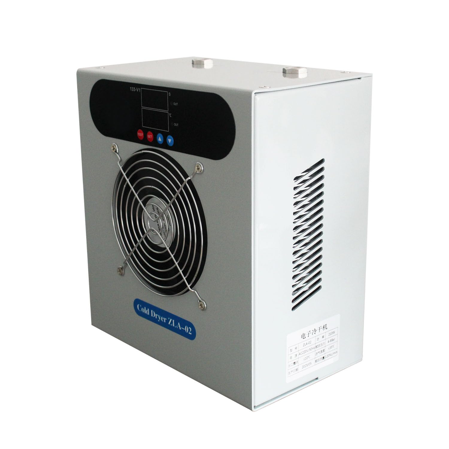 Secador refrigerativo de aire comprimido para compresor industrial filtro separador de humedad y aceite secador de aire frio tratamiento del aire comprimido equipo industrial para laboratorio