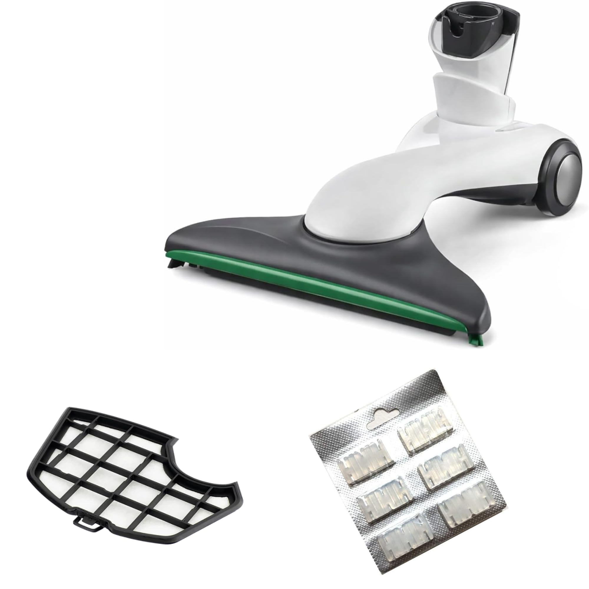 Spazzola Folletto HD50 100% COMPATIBILE - COMPRESO DI 6 PROFUMINI e 1 GRIGLIA MOTORE per Aspirapolvere VK150, Ricambio Alta Qualità per Tutti i Pavimenti - 1