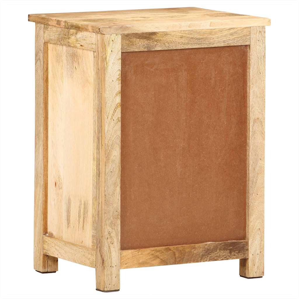 Generisch Nachttisch 45x35x60 cm Massivholz Mango mit 3 Schubladen