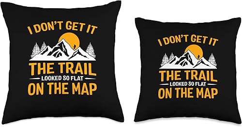 Miniatura 3 de Hiking Gift Idea Hiker Outdoor Trekking Nature I Don't Get It The Trail Looked So Flat On The Map - Almohada de senderismo, 18 x 18 pulgadas,