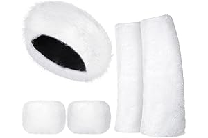 Cute & Cozy White Skirt with Luxurious Fur Trim