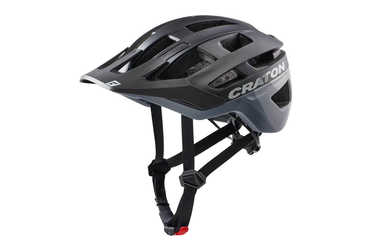 Cratoni Fahrradhelm AllRace (MTB) Schwarz/Grau Matt, Gr. M/L (56-61cm), 110701G2