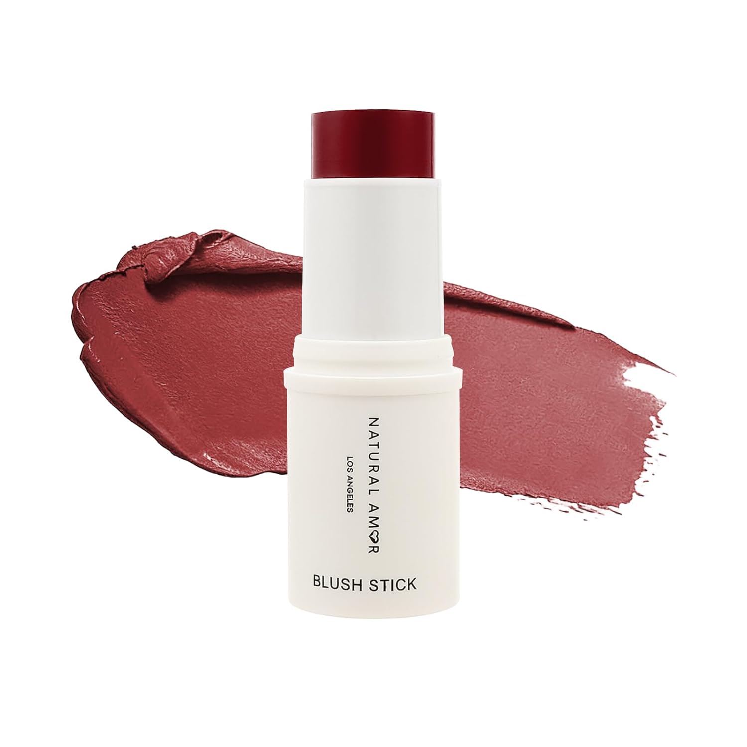 Natural Amor Blush Stick, Multi Use Makeup Stick for Eyes, Cheeks & Lips, Natural Ingredients, Glazed Pom, 0.28oz